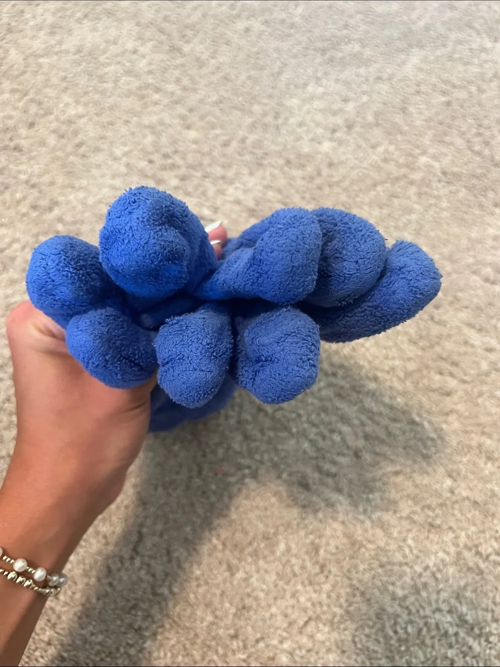 Columbia Blue Fleece Scarf and Matching Gloves Set